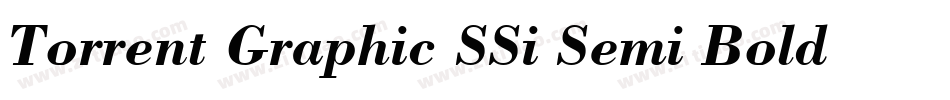 Torrent Graphic SSi Semi Bold Italic字体转换